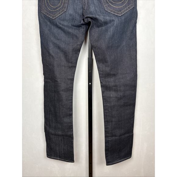 True Religion Geno Flap Relaxed Slim Fit Jeans Denim 34x34 Stretch Dark Wash - Picture 5 of 13